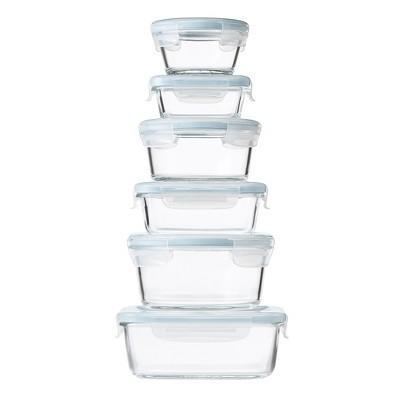 Food Storage Container Smart Seal Glass 14pc Blue - OXO