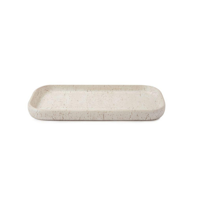 Aman Resin Tray, Ivory
