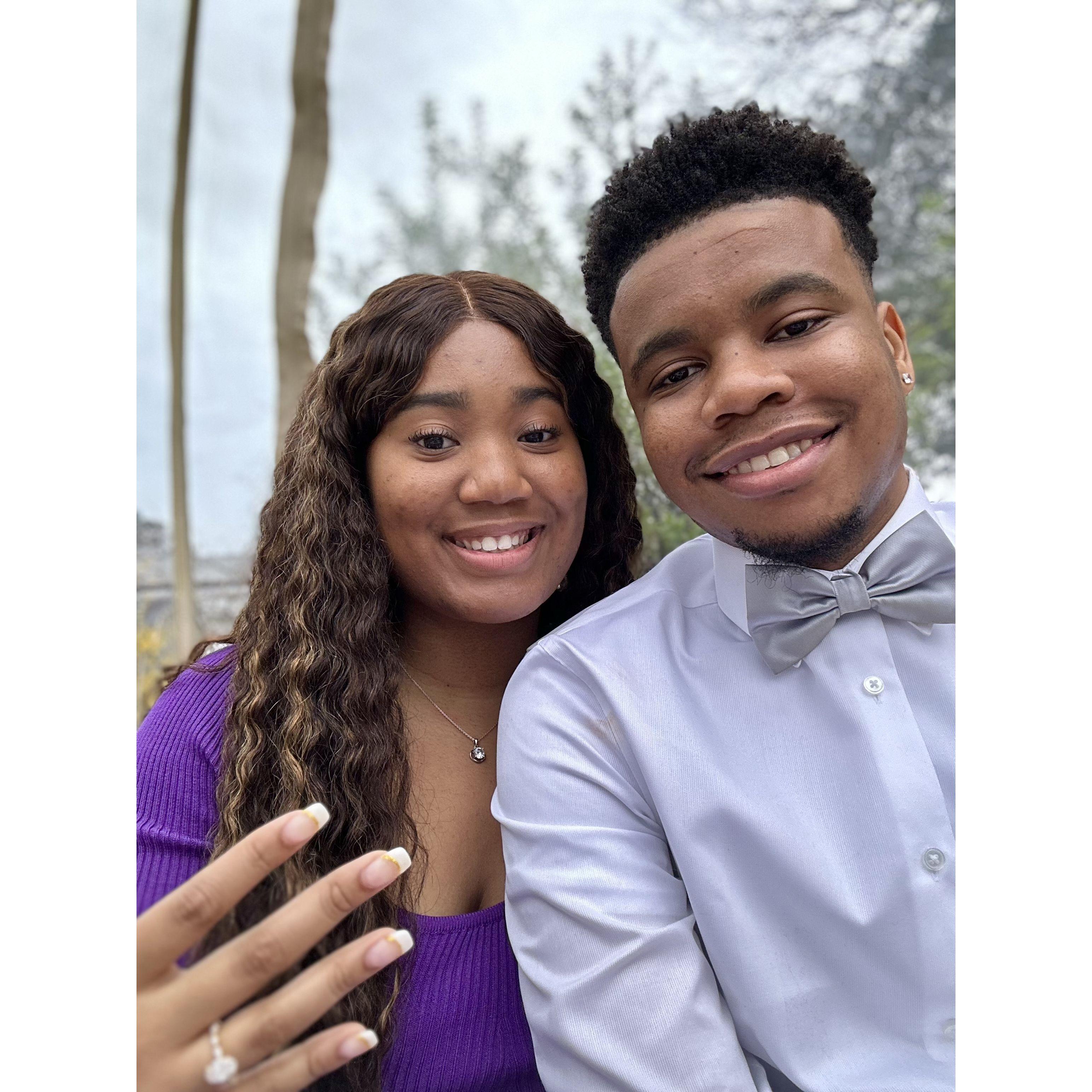 TJ proposed on March 22nd 2024. It was an intimate proposal with just us two. It was such a beautiful moment.