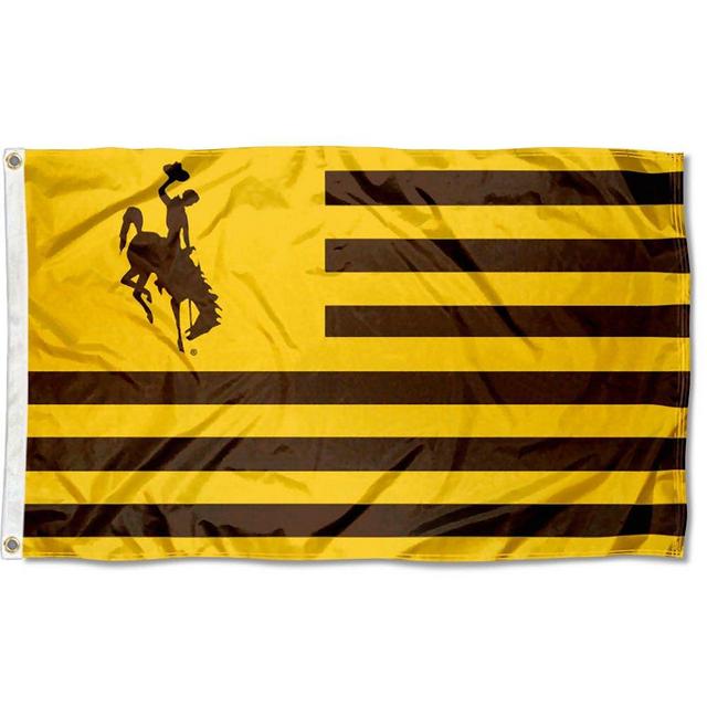 College Flags & Banners Co. Wyoming Cowboys Stars and Stripes Nation Flag