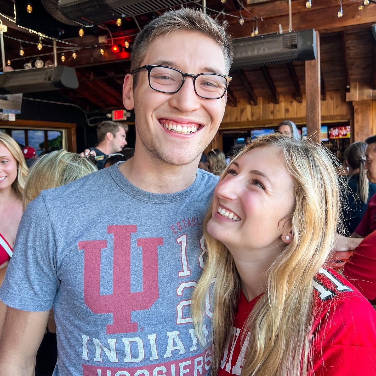 Charlie flew back home and surprised Claire in Bloomington!