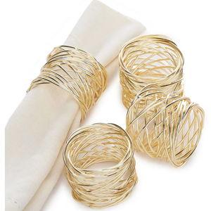 Southern Living Gold Nest Napkin Rings, Set of 4