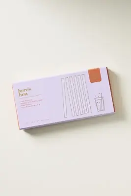 Here's How Glass Highball Straws, Set of 6