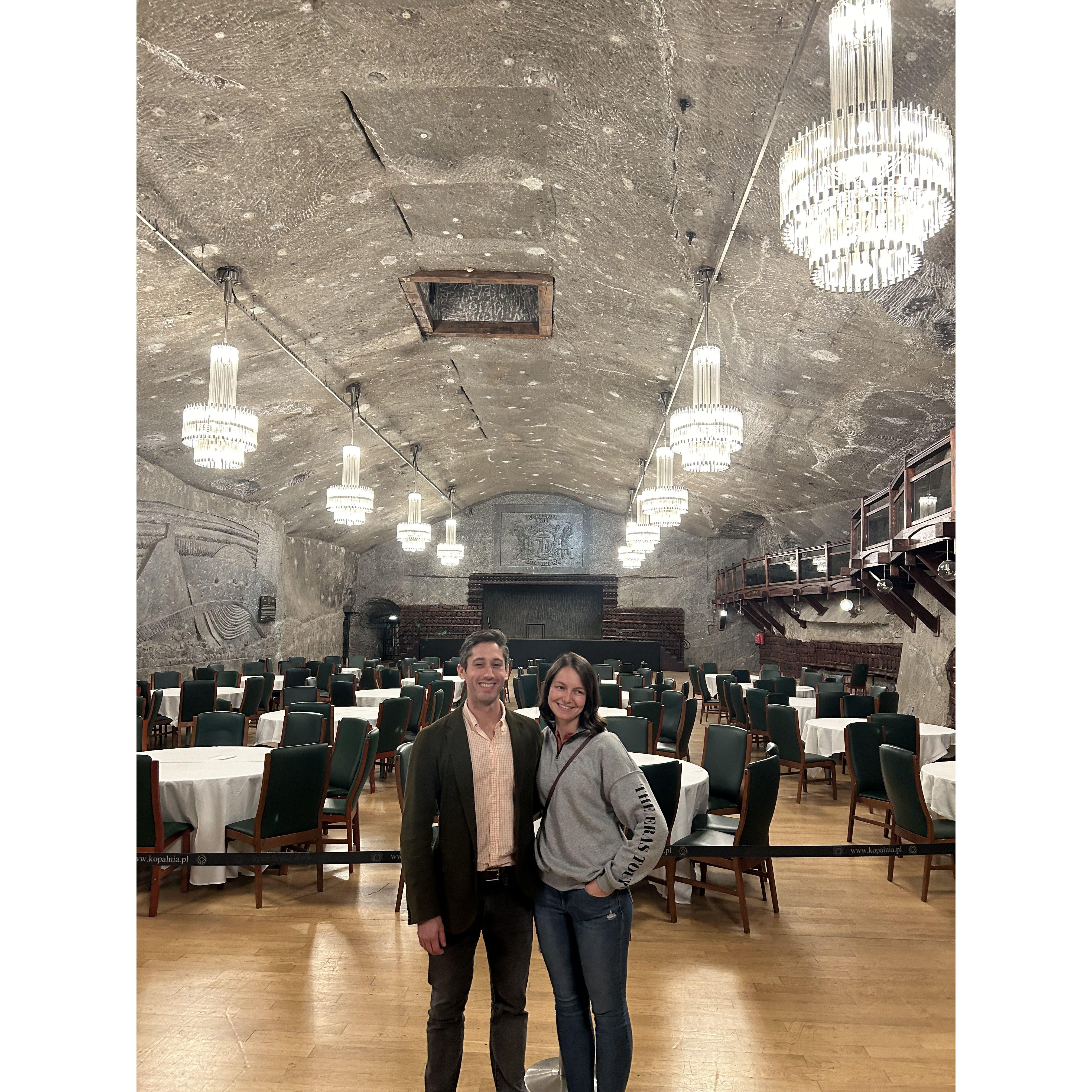 At the Wieliczka Underground Salt Mine near Krakow, Poland - August 2024