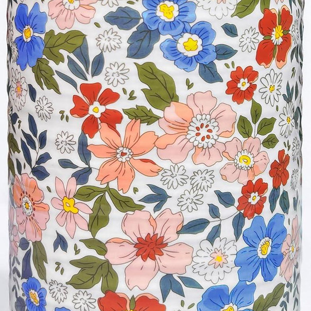 LEAZUL Kitchen Utensil Holder,7.2″Extra Large Stable Vintage Floral Pattern Ceramic Utensil Crock,Flower Utensil Organizer for Countertop,Kitchen Decor,Utensil Holder for Housewarming Gift Pink