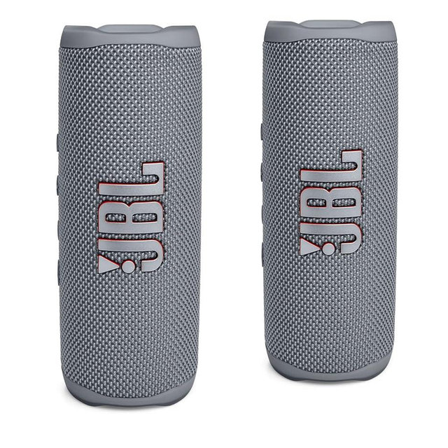 JBL FLIP 6 Waterproof Portable Bluetooth Speaker Bundle - Gray (Pack of 2)