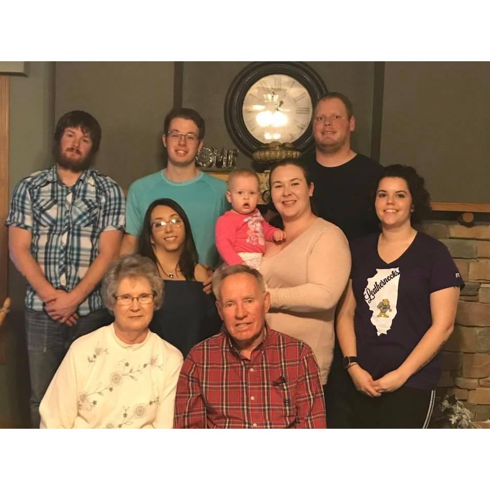 Jackson's siblings with grandparents.