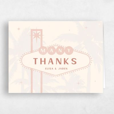 Mist, Blue Wedding Thank You - Vegas Classic