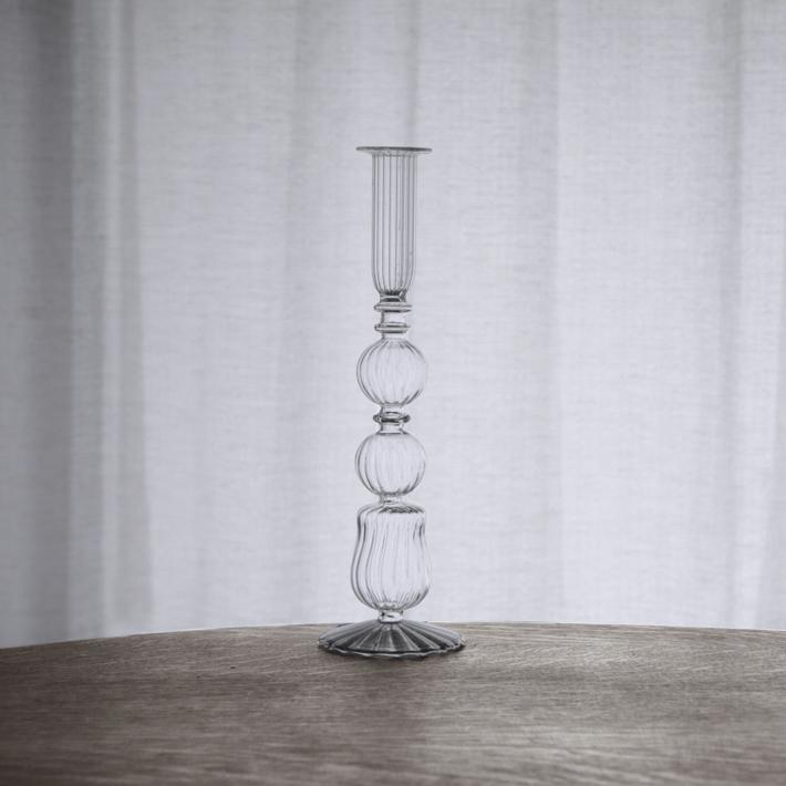 Beatriz Ball Cambridge Emma 10.5" Candlestick Holder Set of 2 (Clear)