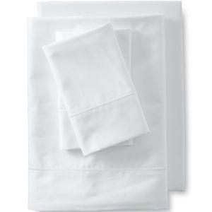 400 Thread Count Premium Supima Cotton No Iron Sateen Bed Sheet Set (White)