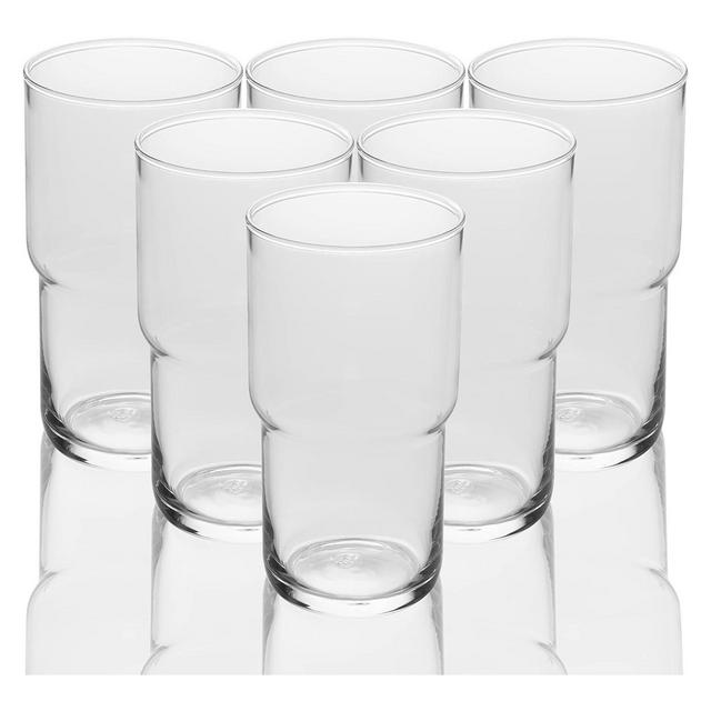 LEMONSODA Modern Iced Coffee Glasses - Set of 6 - 21 oz