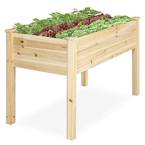Best Choice Products Elevated 48x24x30-inch Wood Planter Garden Bed Box Stand for Backyard, Patio, Natural