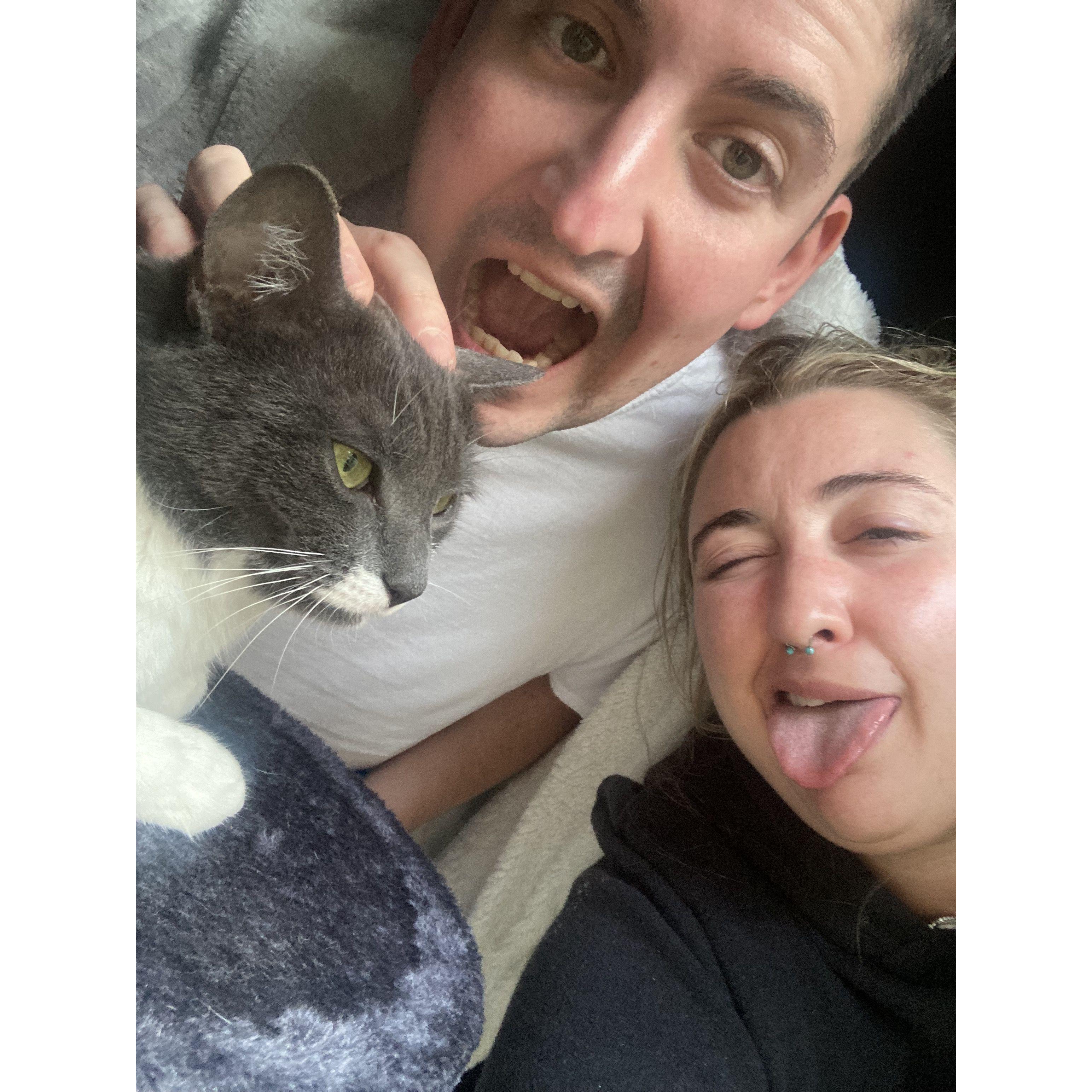 Us with our chicken Nylah