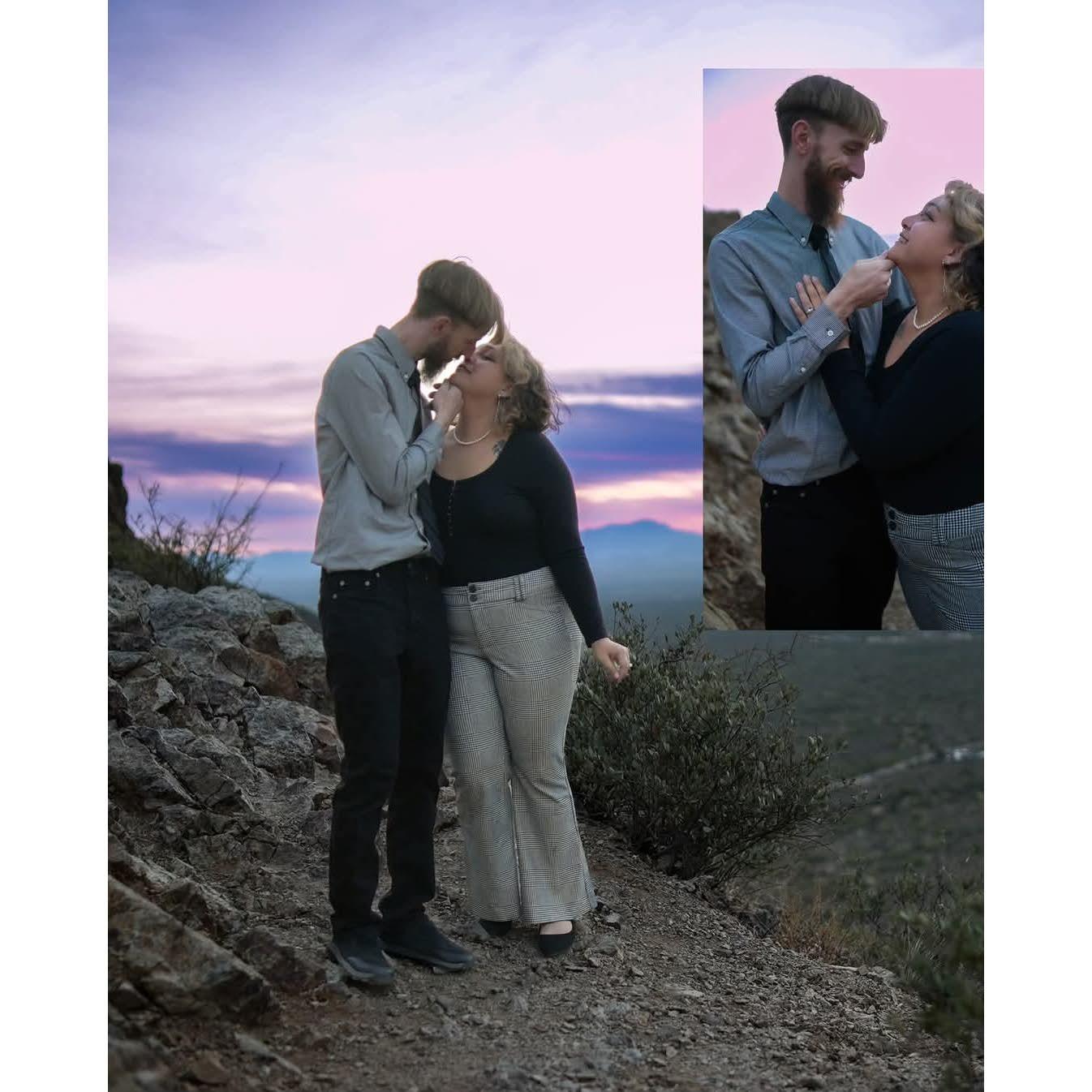 combination of our engagement photos