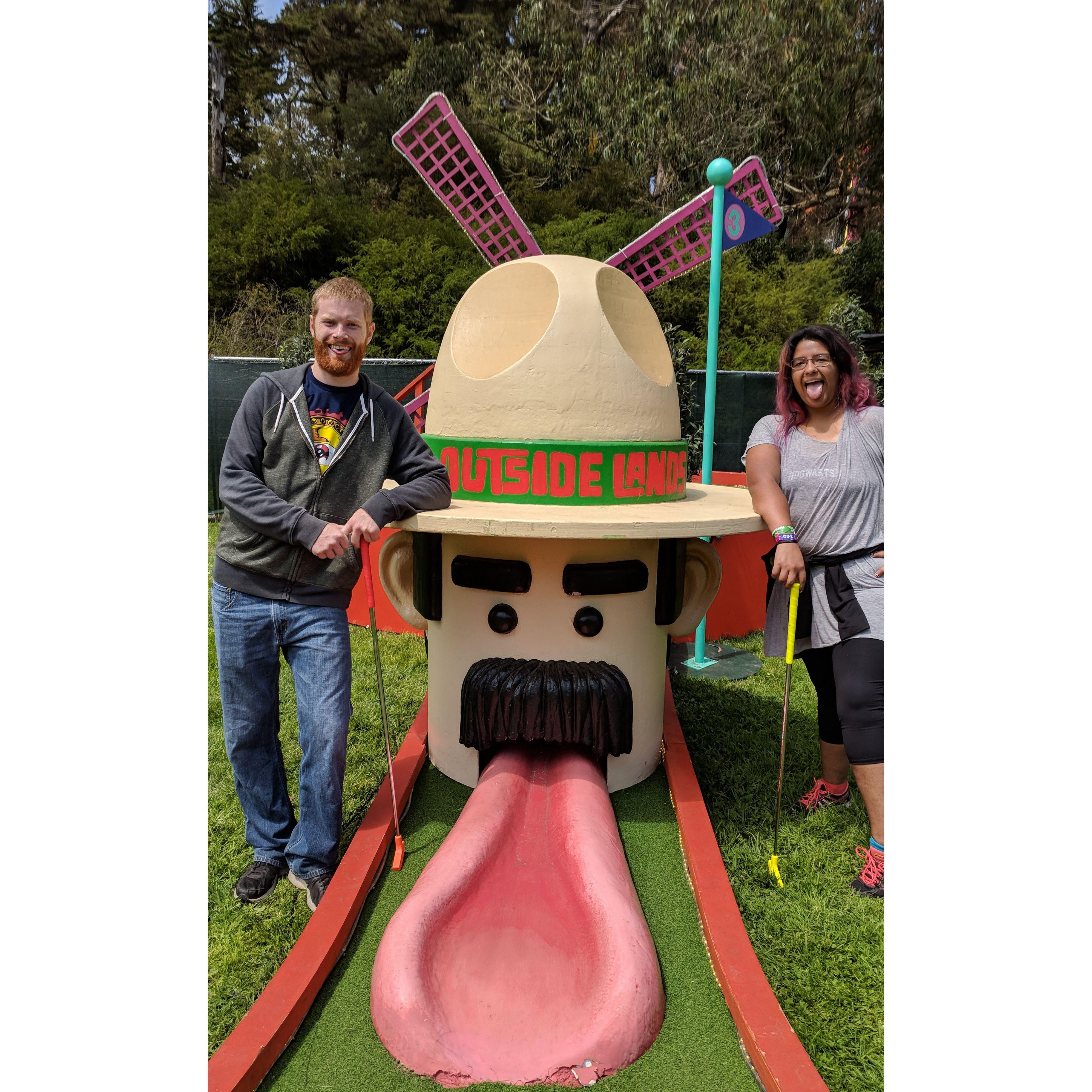 Sam & Rocio do Mini Golf at Outside Lands