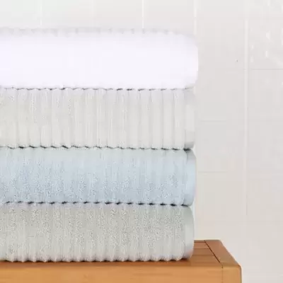 Haven™ Wave Organic Cotton Hand Towel - Sky Grey