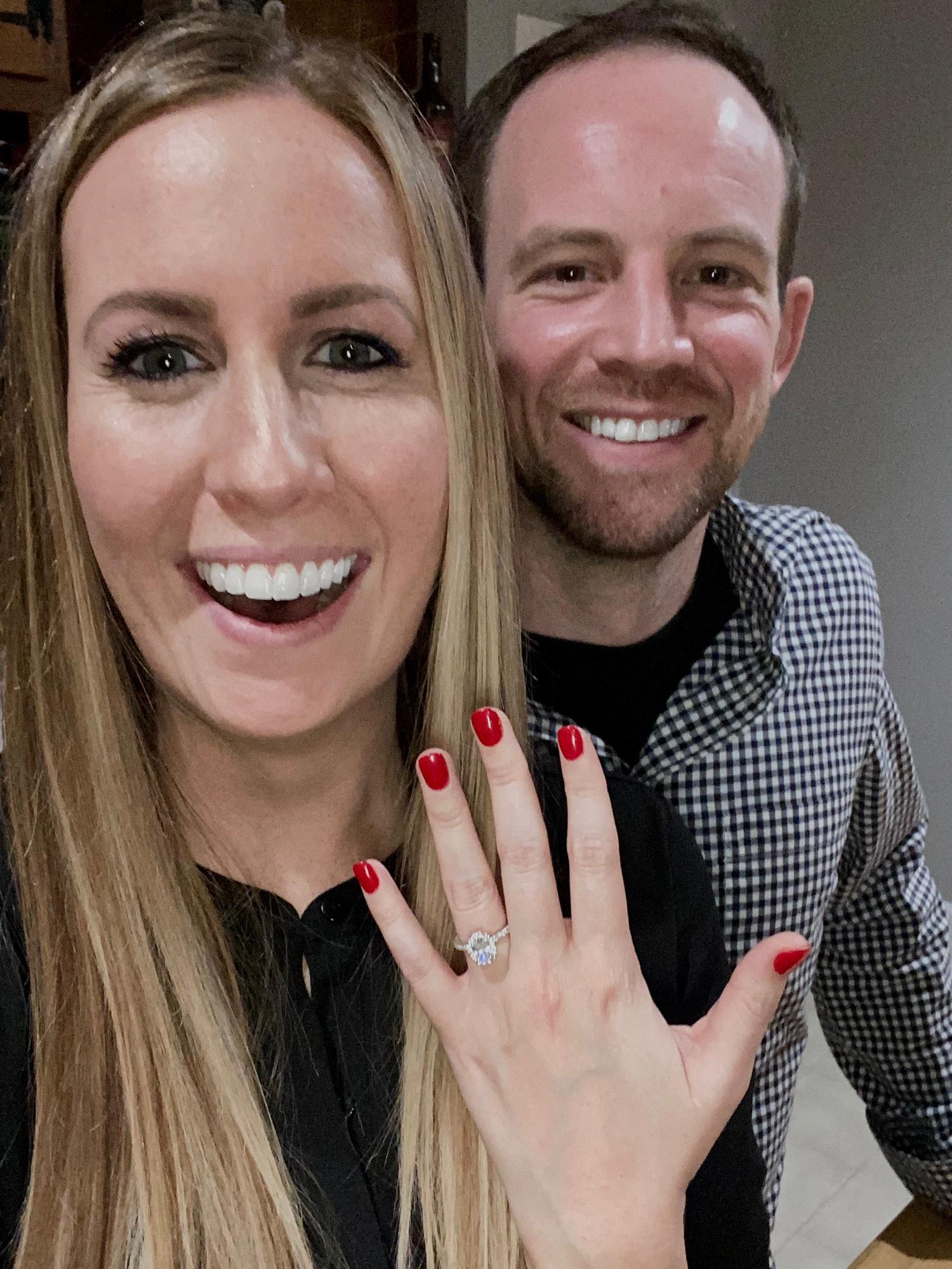 Right after he proposed. I was in shock!