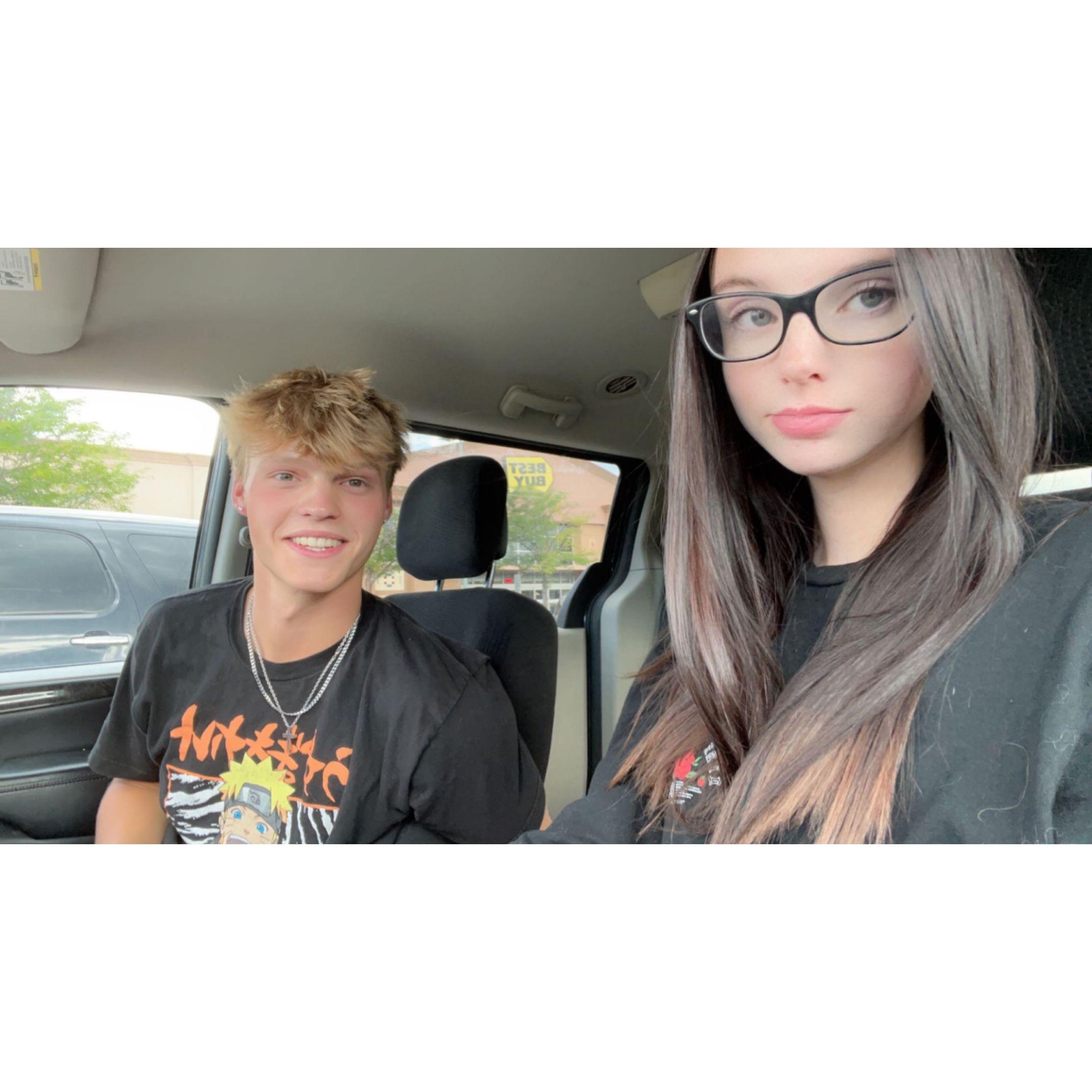 The day before Lucas left for Arizona for college.