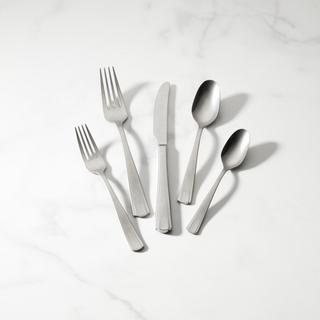 French Perle Scallop 65-Piece Flatware Set, Service for 12