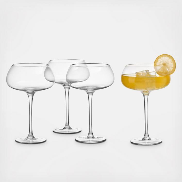Craft Cocktail Set of 4 Coupe Champagne Wine Glasses – Mikasa
