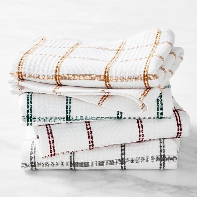 Waffle Weave Multi-Colored Towels, 20" X 30", Set of 4