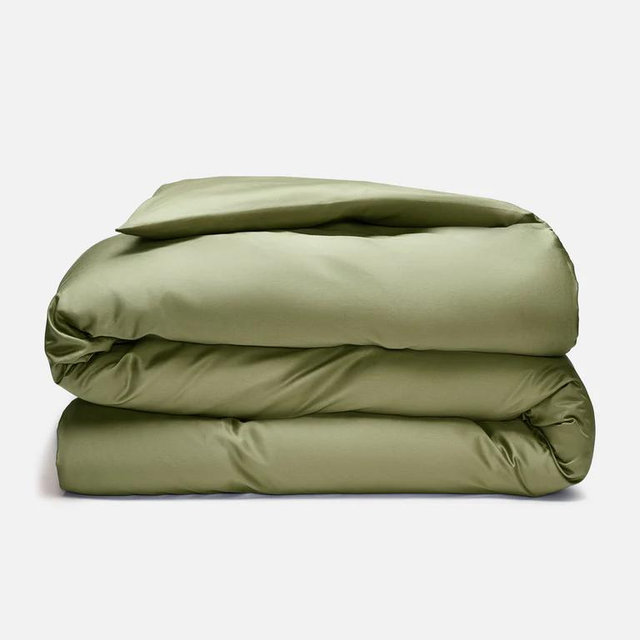 Luxe Sateen Duvet Cover - FRESH MOSS - KING