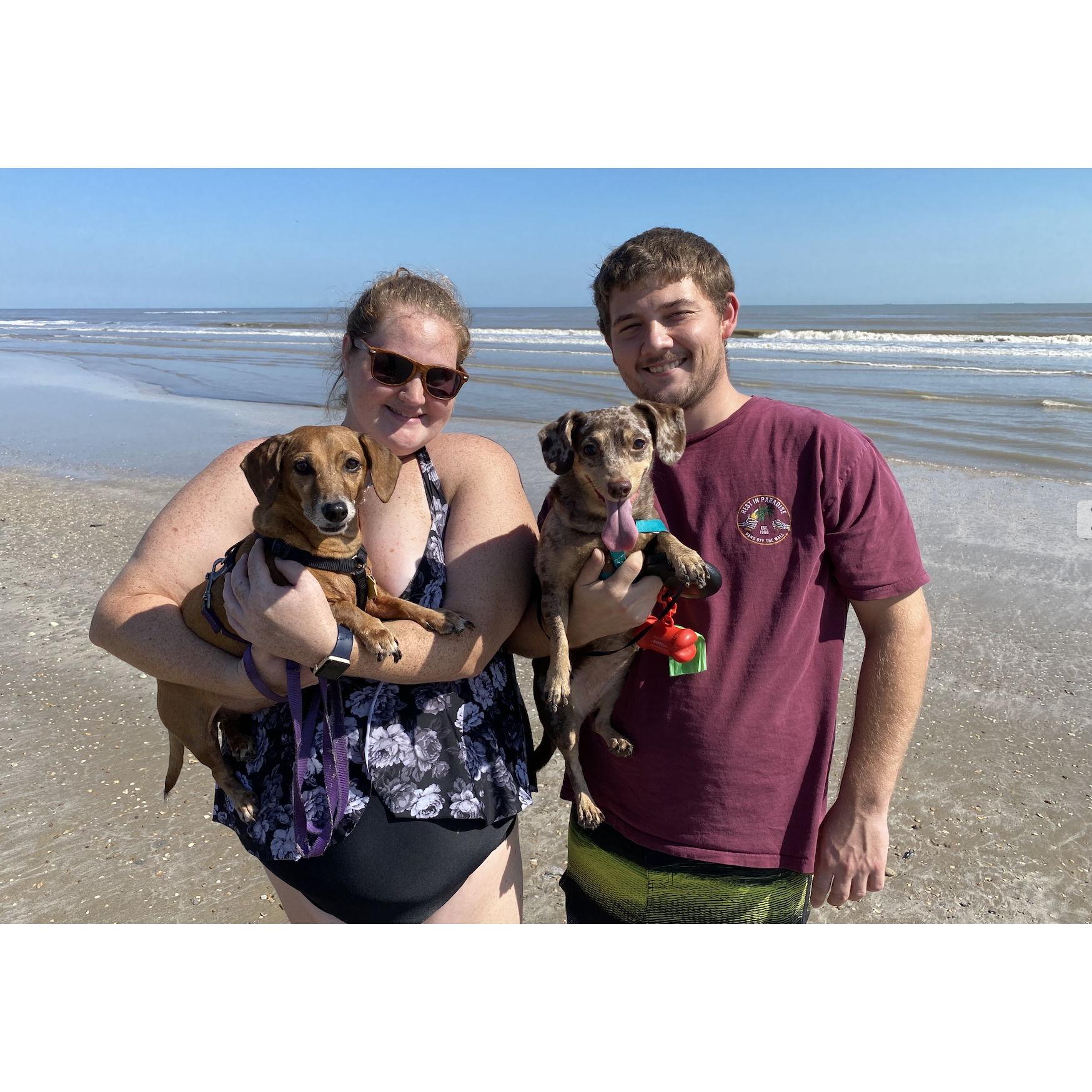 The girls loved the beach
