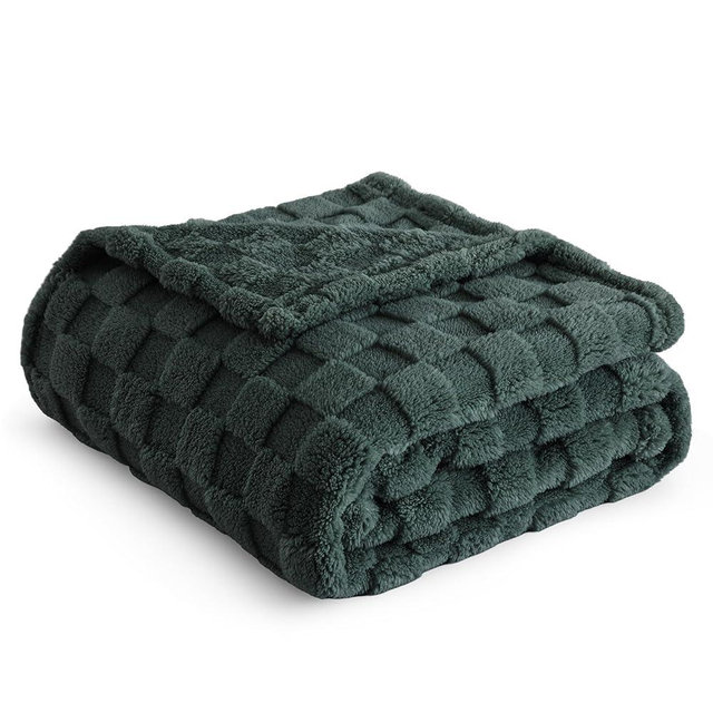Bedsure Mallard Green Throw Blanket for Couch - Super Soft Cozy Blankets for Women, Cute Small Fleece Throws for Girls, 50x60 Inches