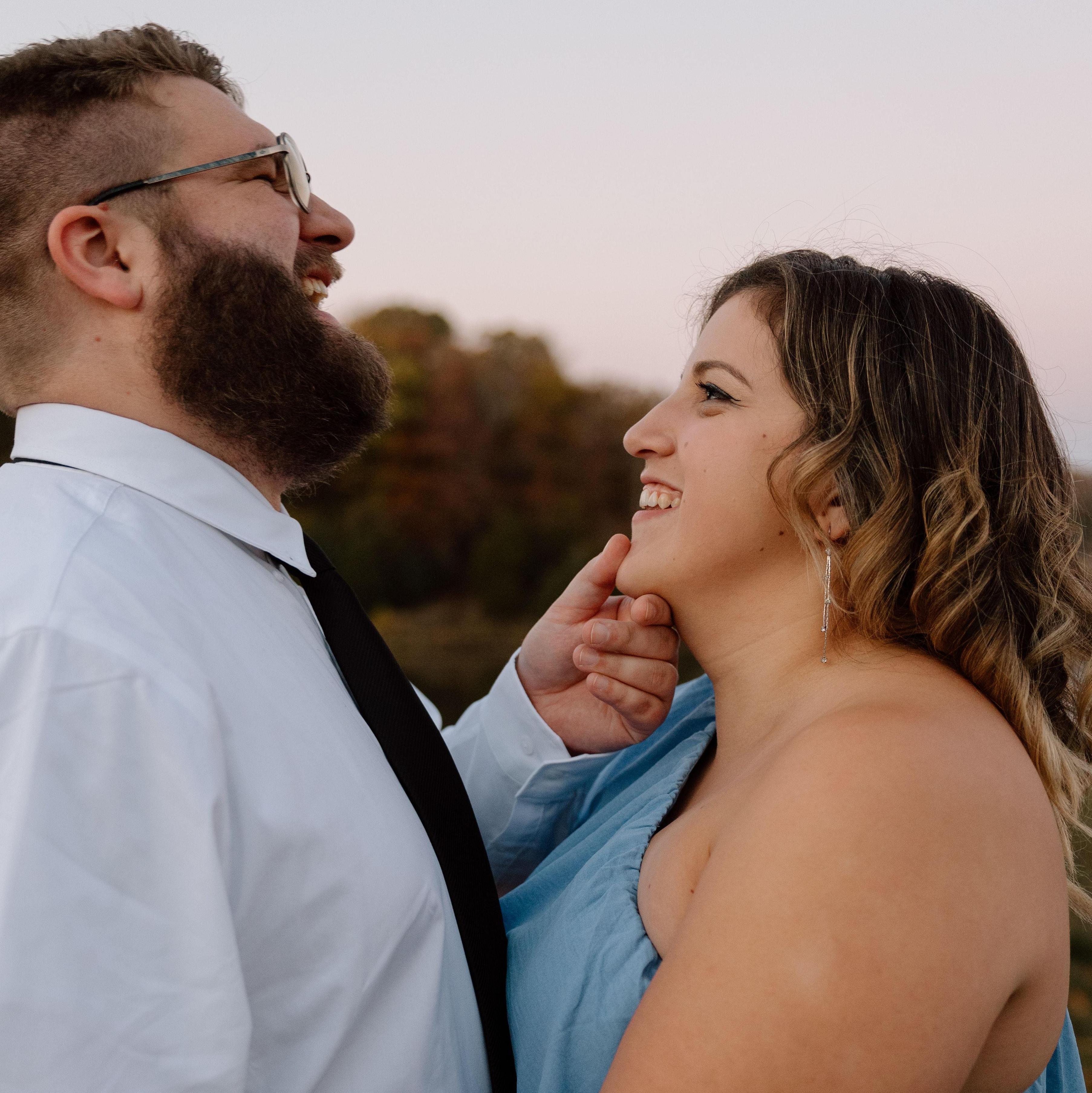 Fun fact: Elliot says that his favorite thing about Sheryn is how easily she can make him laugh, like really laugh.