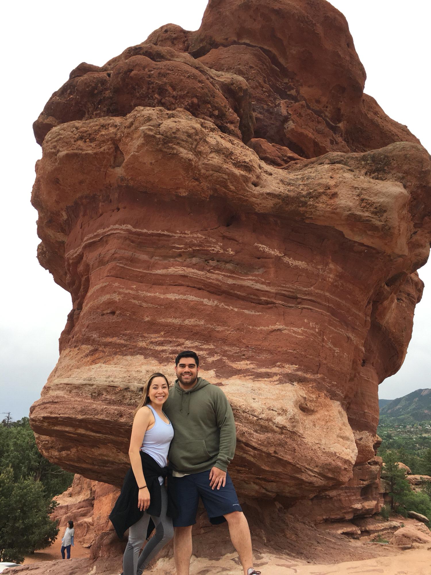 Visiting the Garden of the Gods in Colorado Springs.