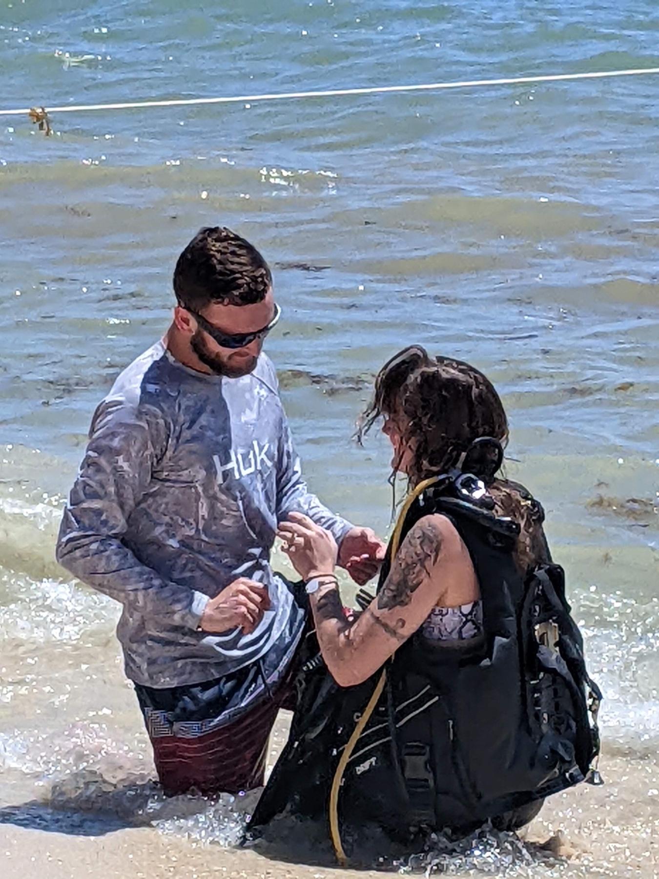 Proposal in Mexico as I got off a dive boat, the best day ever! 💓