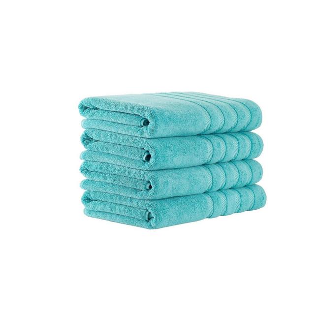 4pc Antalya Turkish Bath Towel Set Aqua - Makroteks