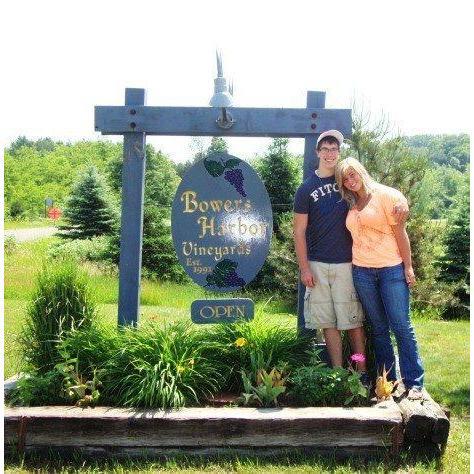 The first of what have been many trips to Bowers Harbor. We could not drink when this picture was taken, but we have since been back to enjoy the wine many times!