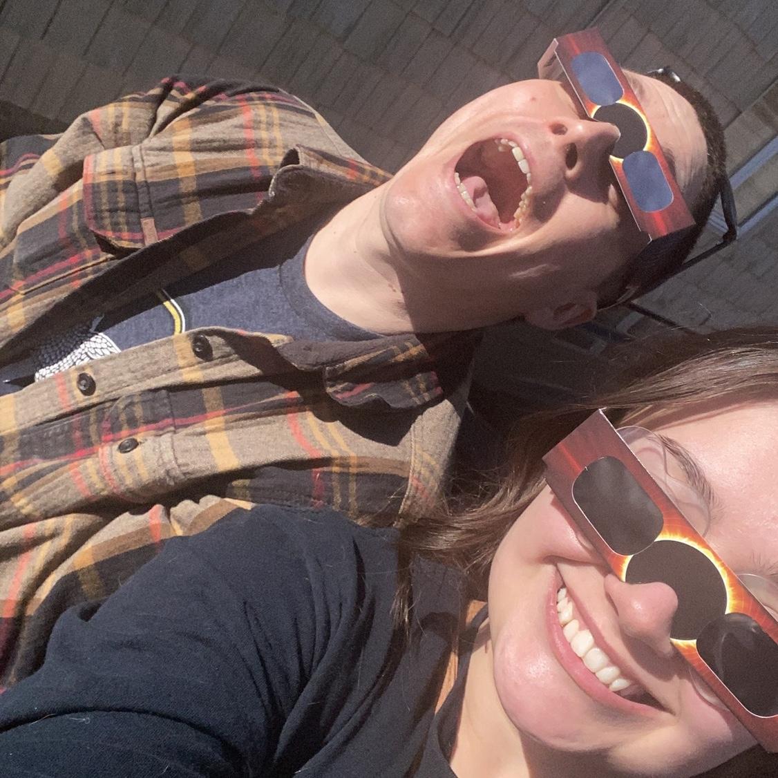 Watching the eclipse together
