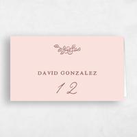 Pink Wedding Place Card - Leda