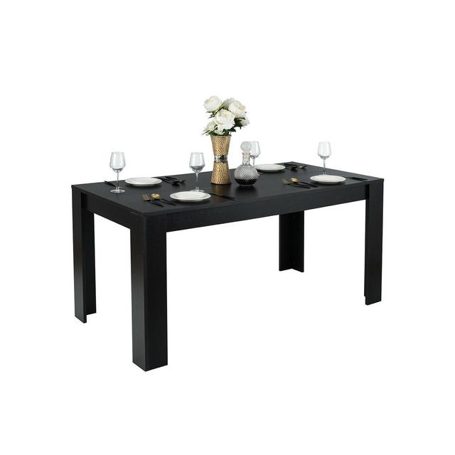 Costway 63'' Dining Table Rectangular Modern Kitchen Table For 6 People Home Furniture