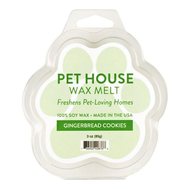 One Fur All 100% Natural Soy Wax Melts in 20+ Fragrances, Pack of 2 by Pet House - Long Lasting Pet Odor Eliminating Wax Melts, Non-Toxic Pet Wax Melts, Made in USA (Gingerbread Cookies)