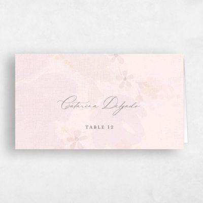 Lightest Blush, Pink Wedding Place Card - Elidure