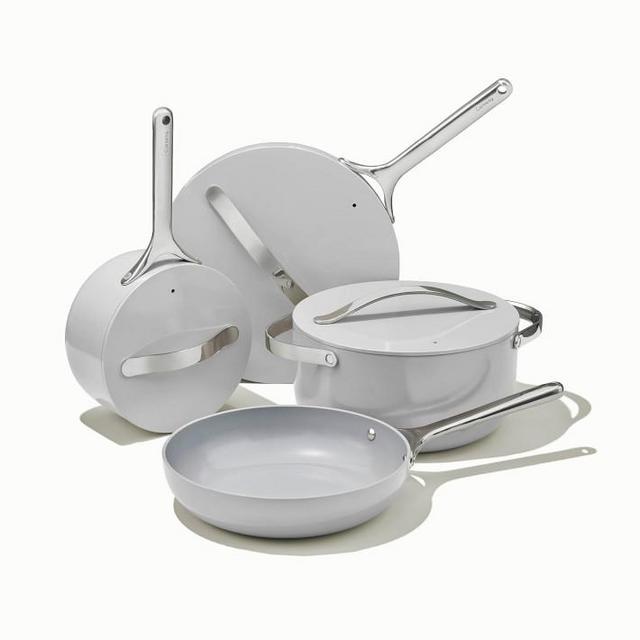 Grey Caraway Non-Toxic Ceramic Nonstick Cookware Set