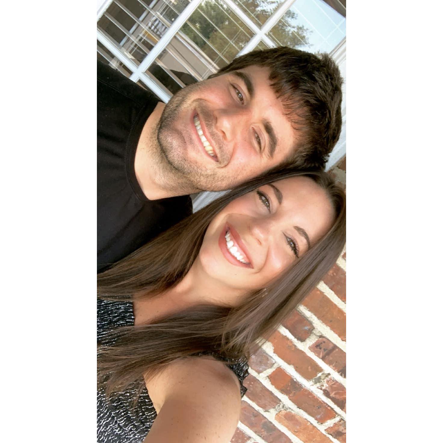 Jon and Bry loving life at our first apartment together in Cranford, NJ! 