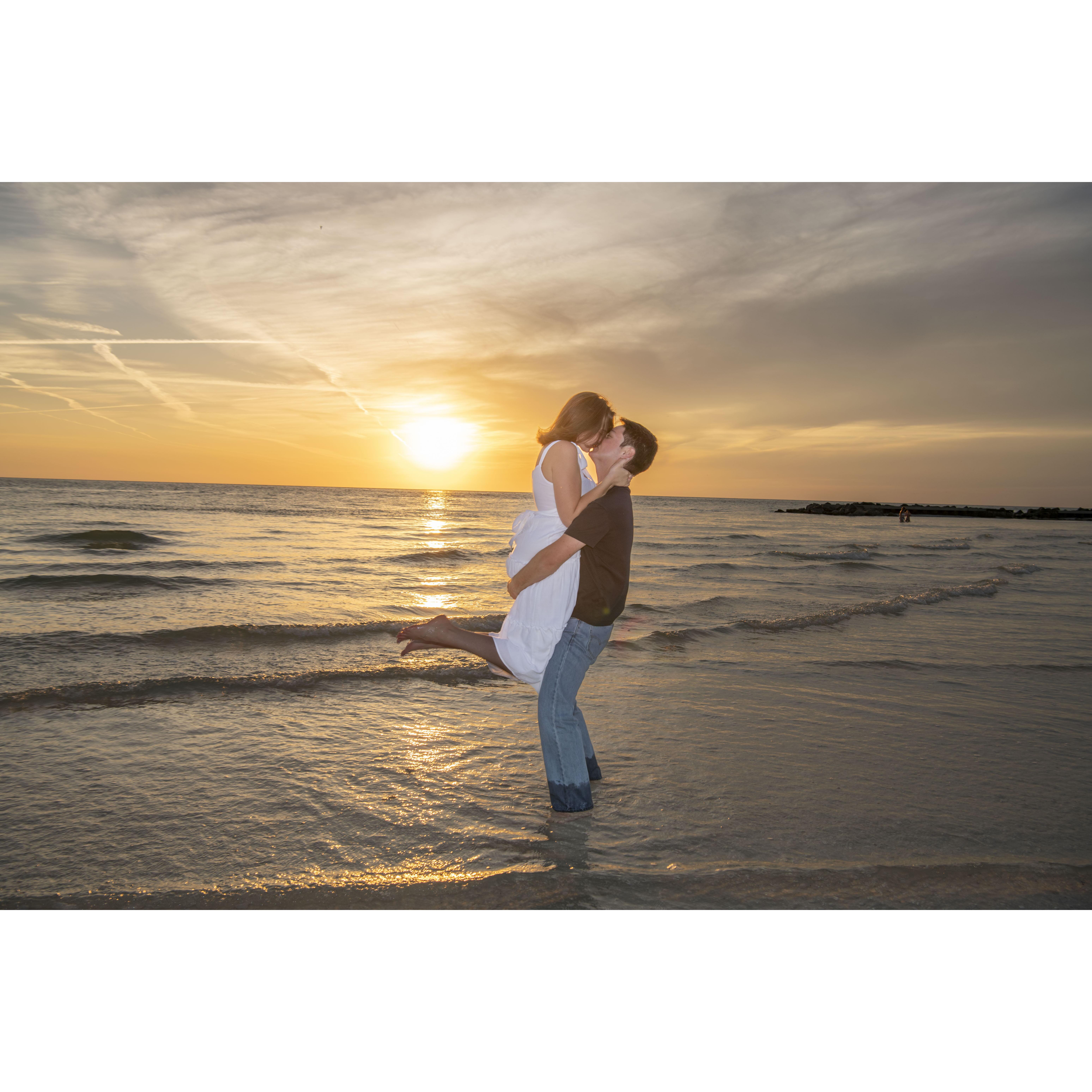 Our engagement session at our favorite beach, Honeymoon Island.