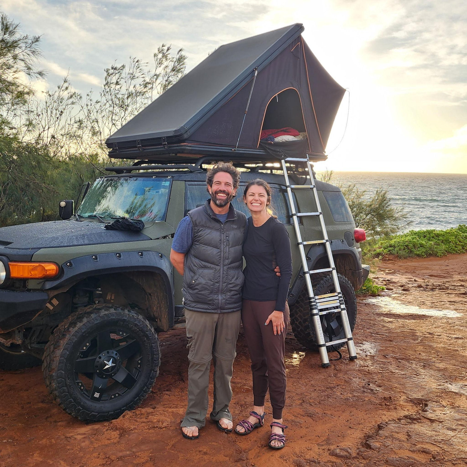 Car top camping in Kauai, Hawaii