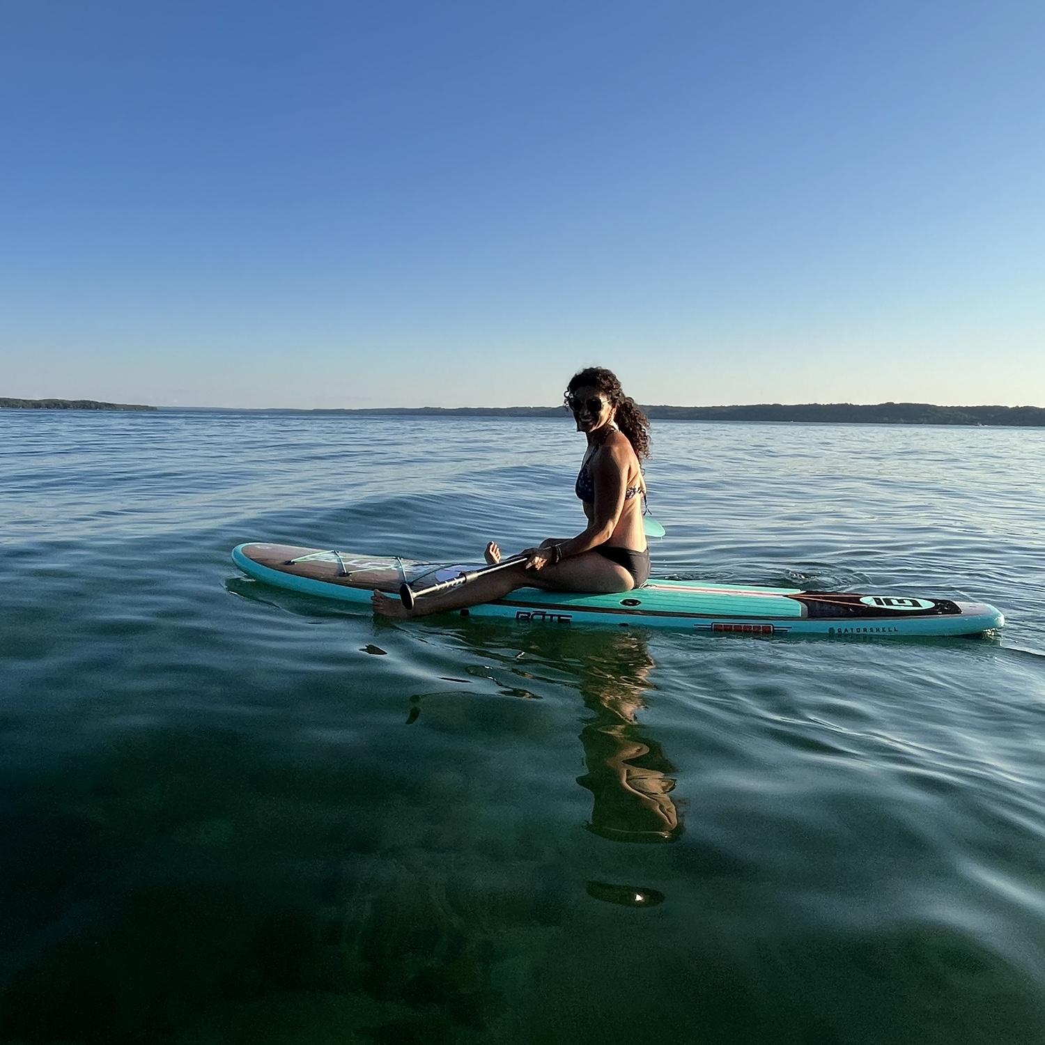 Sunset paddle after engagement :)