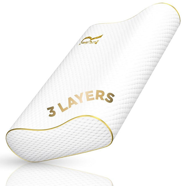 Royal Therapy Memory Foam Pillow, King Cervical Pillow for Neck Pain, Contour Pillow, Pillow for Neck and Shoulder. Pain, Side Sleeper Pillow for Shoulder, Side Sleeping