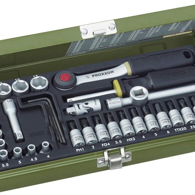 PROXXON (23080 36 Piece Socket Set with 1/4 inch Square Drive