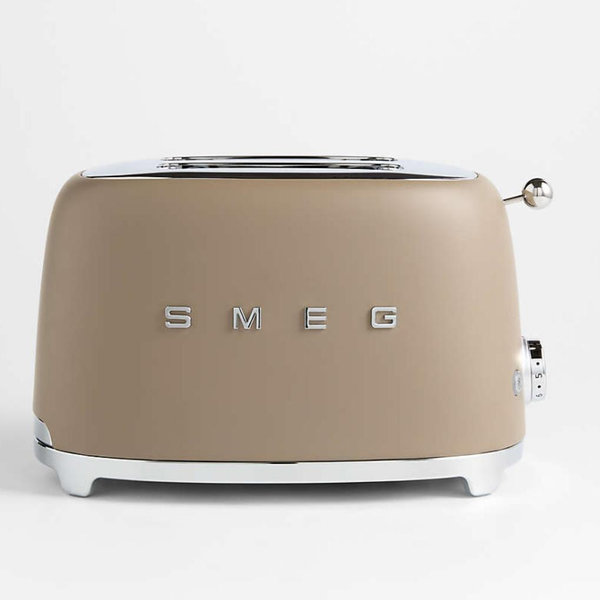 SMEG Matte Mocha 2-Slice Retro Toaster