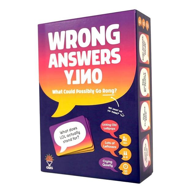 Wrong Answers Only: The Ultimate Adult Party Game – A Fun, Competitive Group Guessing Game for 8 Players, Ages 14 and Up – Perfect for Game Nights