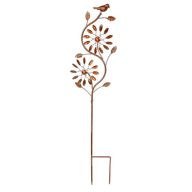Sunnydaze Twirling Twigs Large Wind Spinners Outdoor for Garden - Spinner Yard Art with 2-Point Step-in Stake - 48" H