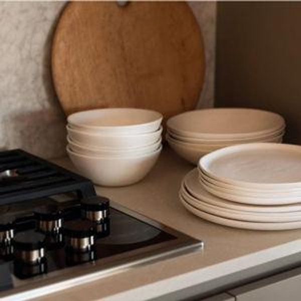 Dinner Plates: Speckled White (Set of 4)