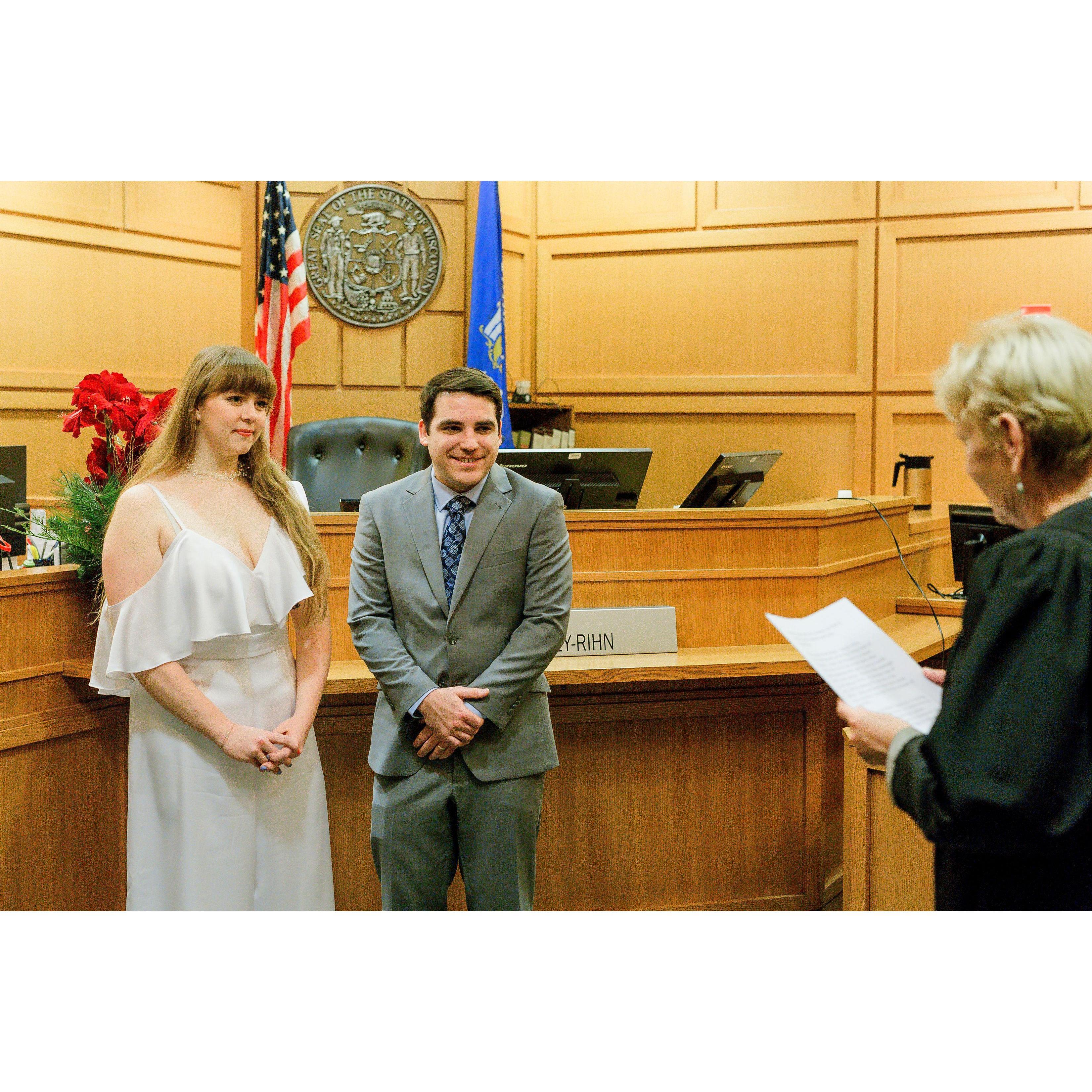 Courtroom ceremony led by Judge Valerie Bailey-Rihn.